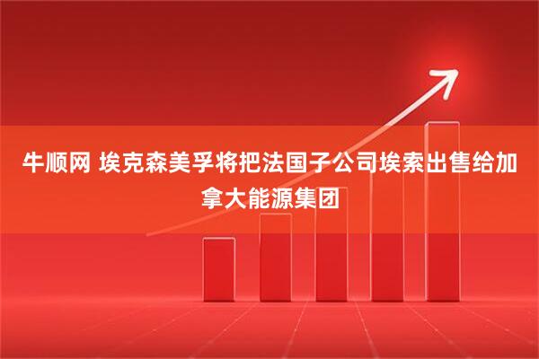牛顺网 埃克森美孚将把法国子公司埃索出售给加拿大能源集团