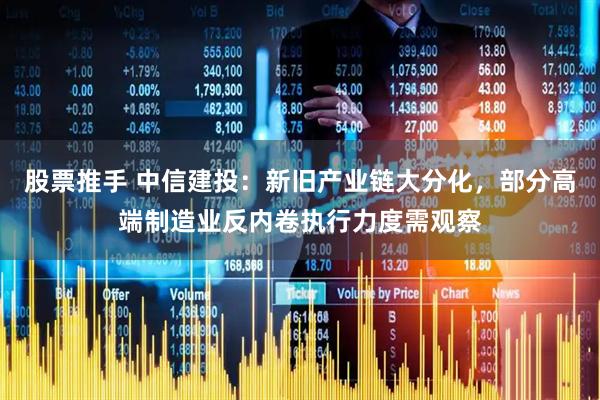 股票推手 中信建投：新旧产业链大分化，部分高端制造业反内卷执行力度需观察