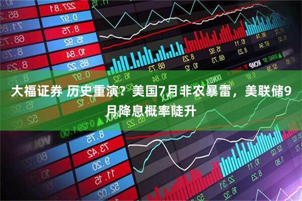 大福证券 历史重演？美国7月非农暴雷，美联储9月降息概率陡升