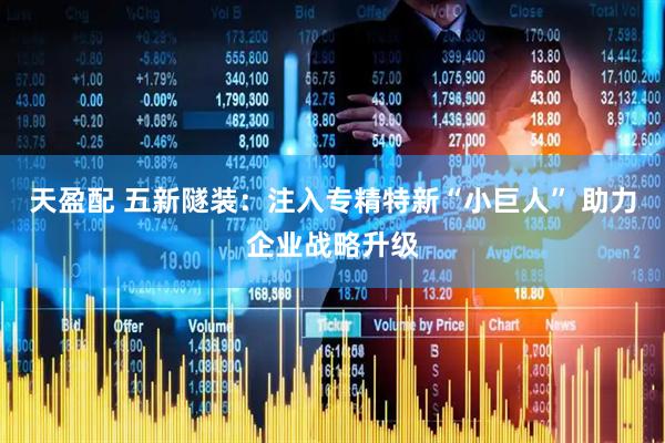 天盈配 五新隧装：注入专精特新“小巨人” 助力企业战略升级